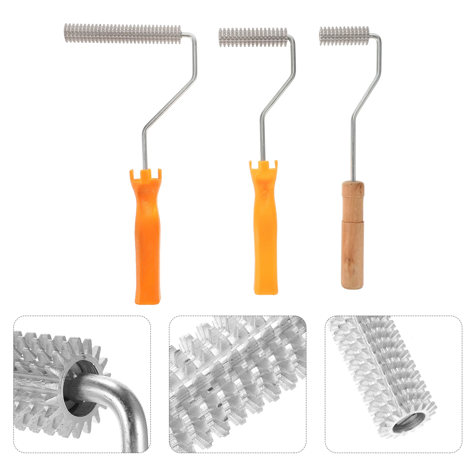 

3pcs Fiberglass Bubble Roller Tools Kit Resin Laminating Cement Roller Self Leveling Defoaming Device For Wall Wallpaper