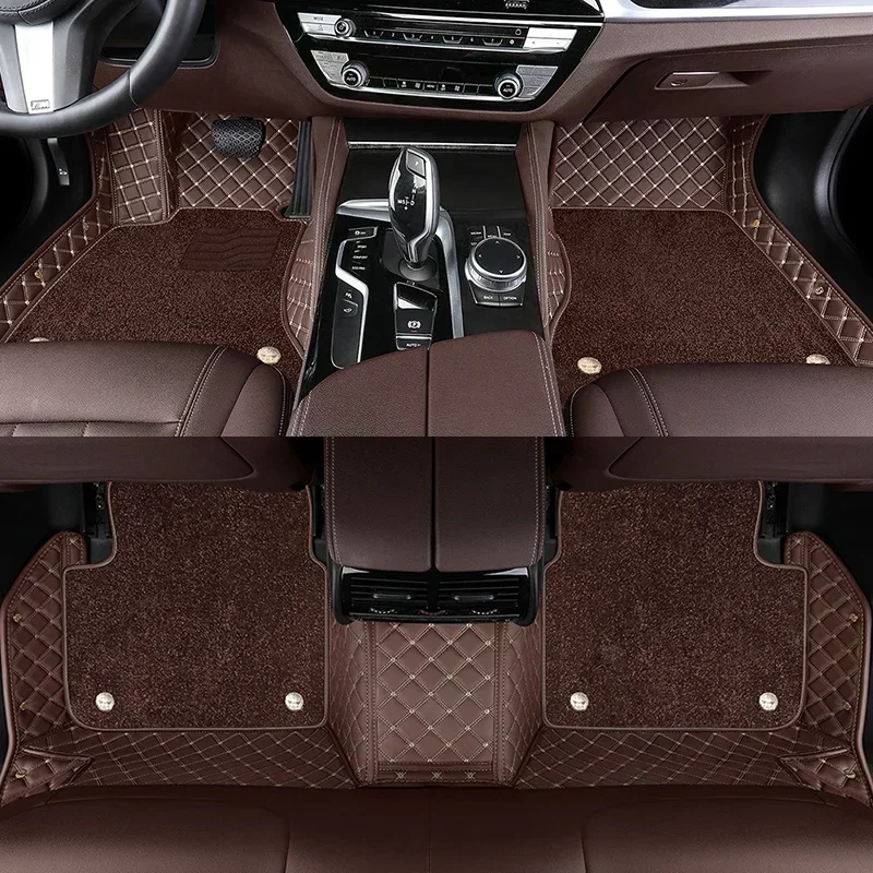 Tappetini per auto personalizzati 5D a doppio strato per Ford F-150 4 porte 2015-2022 7 Seat Ranger 2018-2022 Accessori interni Tappeti