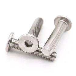 5/10/20/25/50X CM M1.6 M2 M2.5 M3 M4 M5 M6 M8 304 Stainless Steel Hex Hexagon Socket Ultra Thin Flat Wafer Allen Head Bolt Screw