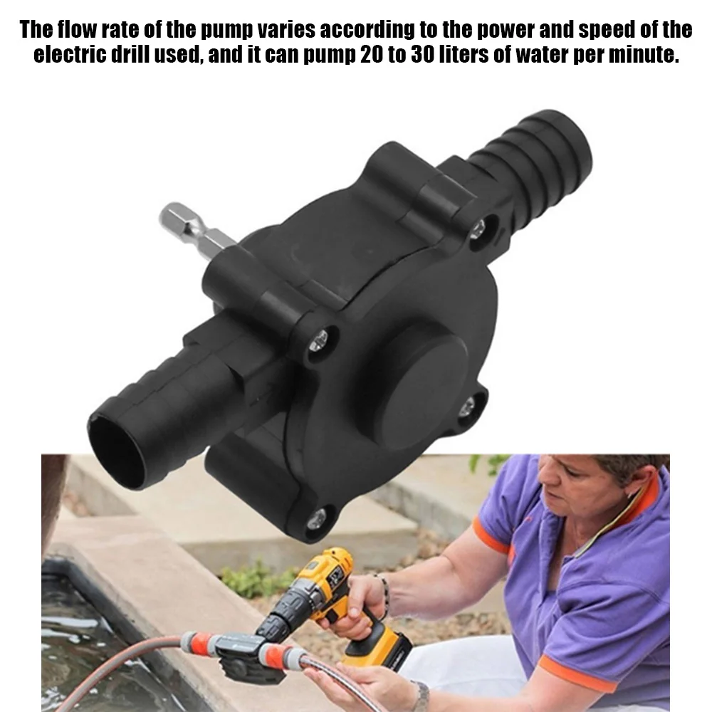 Portable Electric Drill Pump Home Garden Outdoor Tool Diesel Oil Fluid Water Pump Mini Hand Self-priming Liquid Transfer Pumps