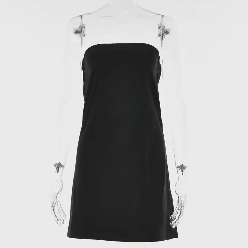 Sexy vestido sem alças de um ombro cintura alta saia curta sem manga sem costas moda outono nova chegada proma homem roupa...