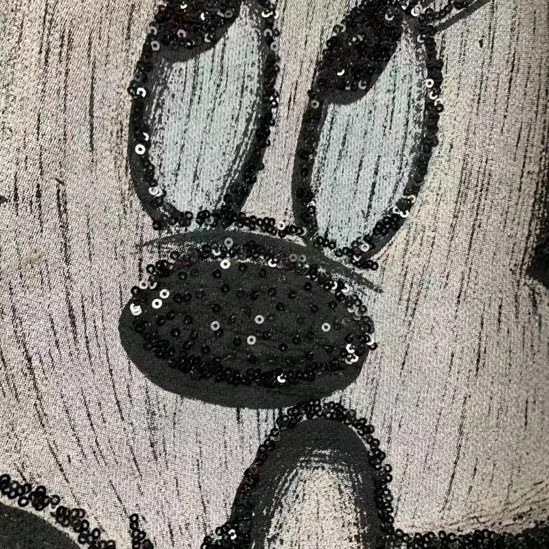 Trendy Brand Autumn Winter New Heavy Industry Cartoon Fashion Oversized Loose O-Neck Sweatshirt Women's Y2k Long-sleeves Hoodies