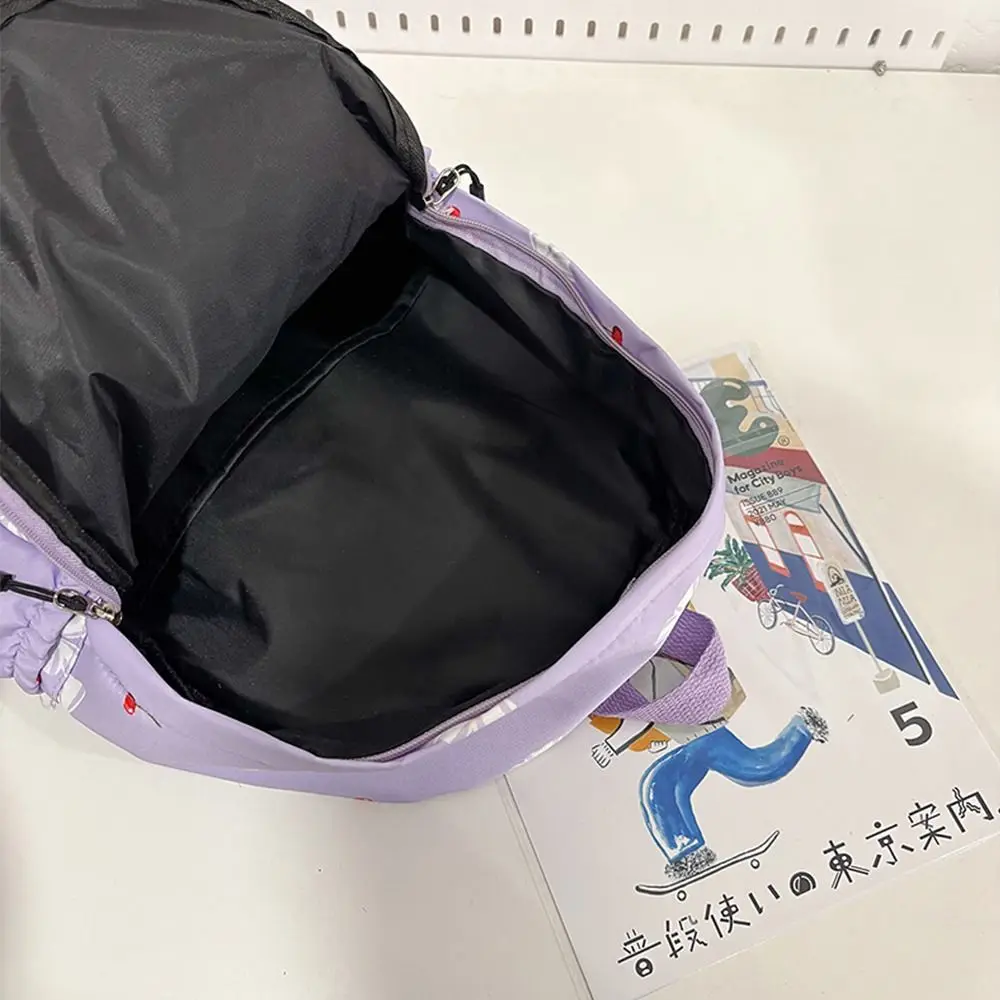 Cute Floral Print Backpack Breathable Ultra-light Student Schoolbag Nylon Large Capacity Book Bag