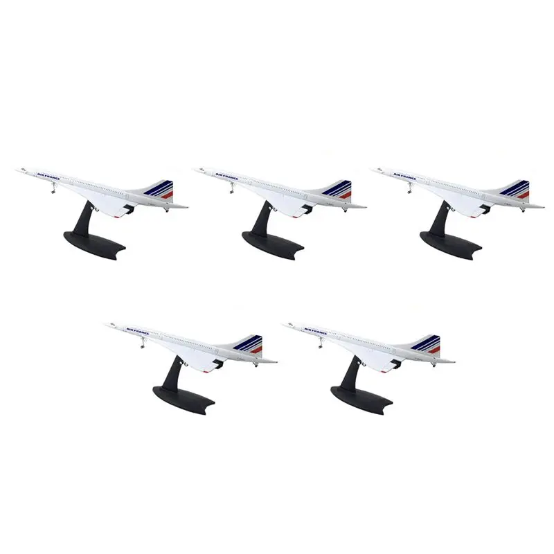 

5X 1/200 Concorde Supersonic Passenger Aircraft Air France Airways Model For Static Display Collection