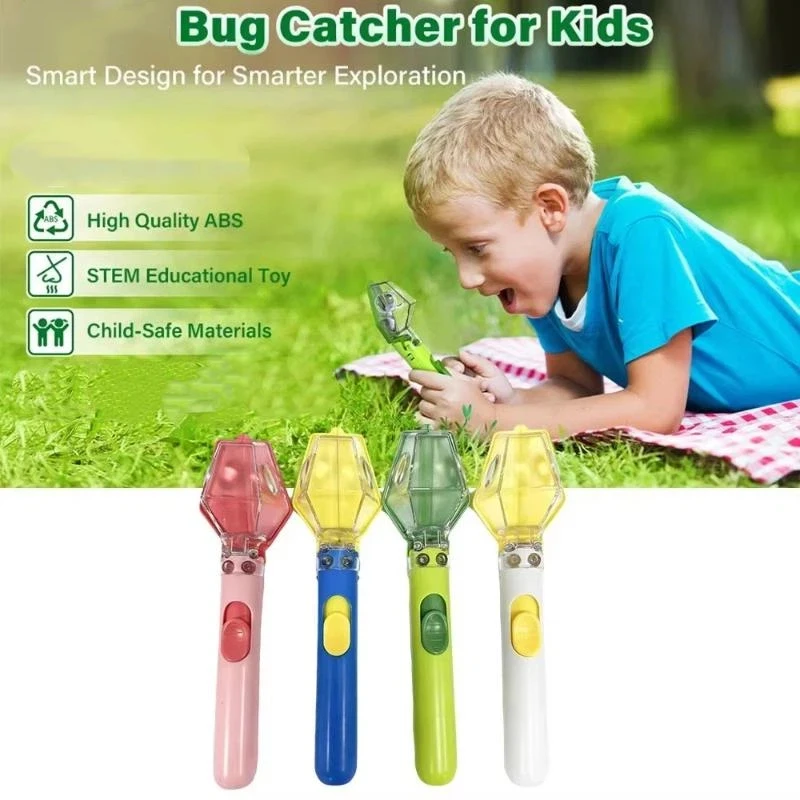 1Pcs Comfortable Grip Multifunctional Portable Insect Catcher Safe Release Mechanism Push Type Handheld Insect Trap Garden Part