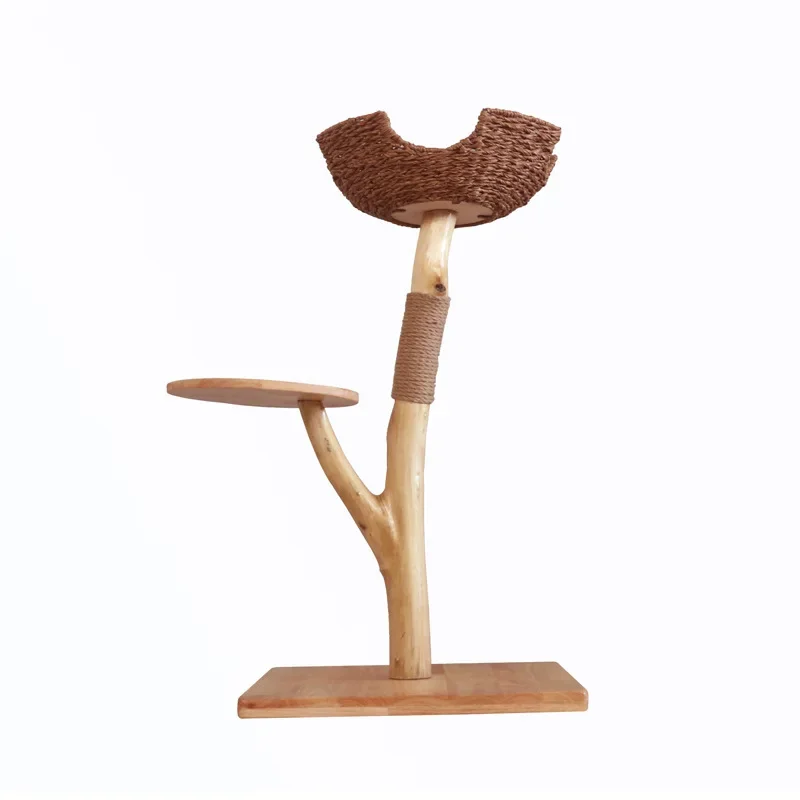 

Solid wood body double-decker cat shelf space capsule large pet supplies ca scratch board cat nest ct tree at climbing frame