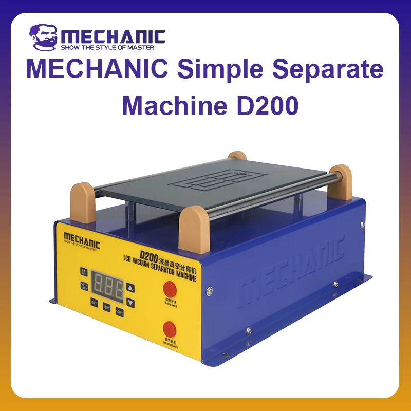 

MECHANIC OFFICIAL Simple Separate Machine D200 Glass Removal Phone Repair Machine Auto Heat Station Screen Splitter Heating