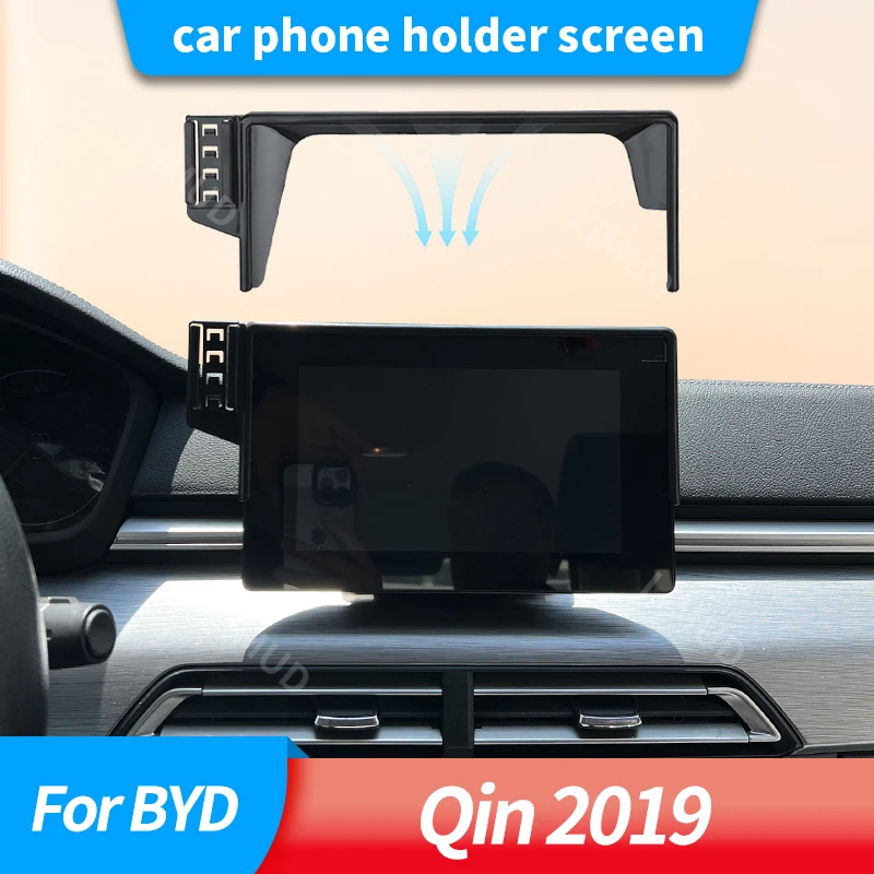 

Car phone holder screen For BYD Qin 2019 single-handedly picking up and placing the silent adjustment navigation base high sell.