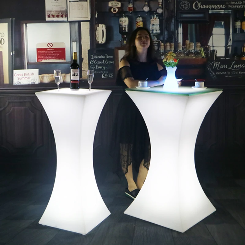 

LED luminous wine bar table and chair combination bar bar loose table cocktail table outdoor activities balcony casual high tabl