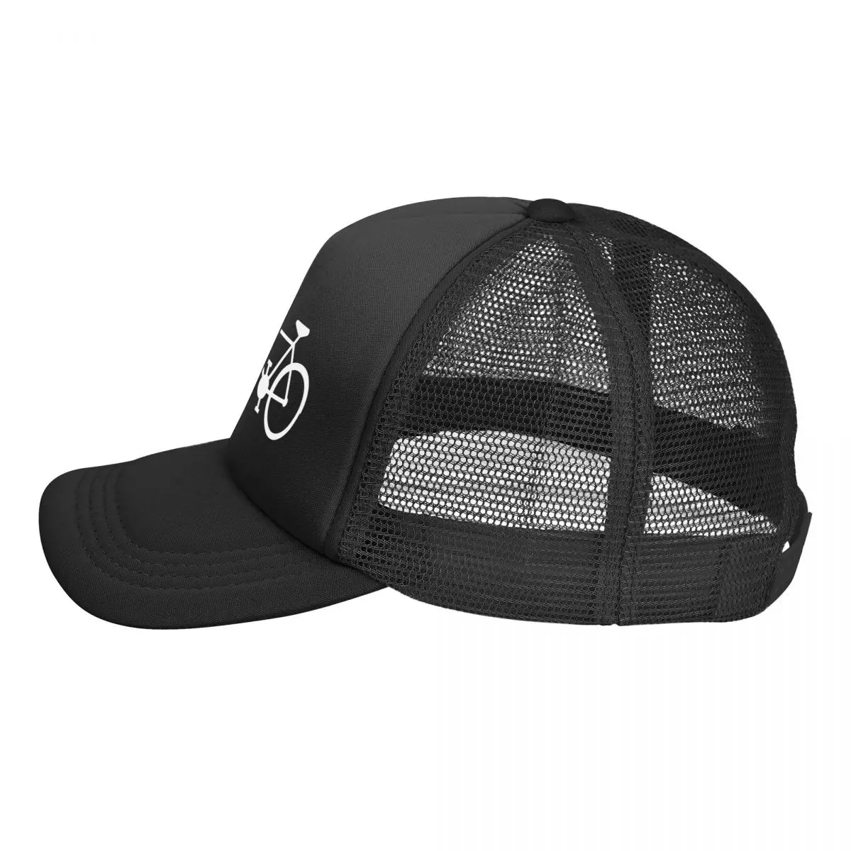 Bike Silhouette Unisex Adult Mesh Baseball Cap for Spring and Summer