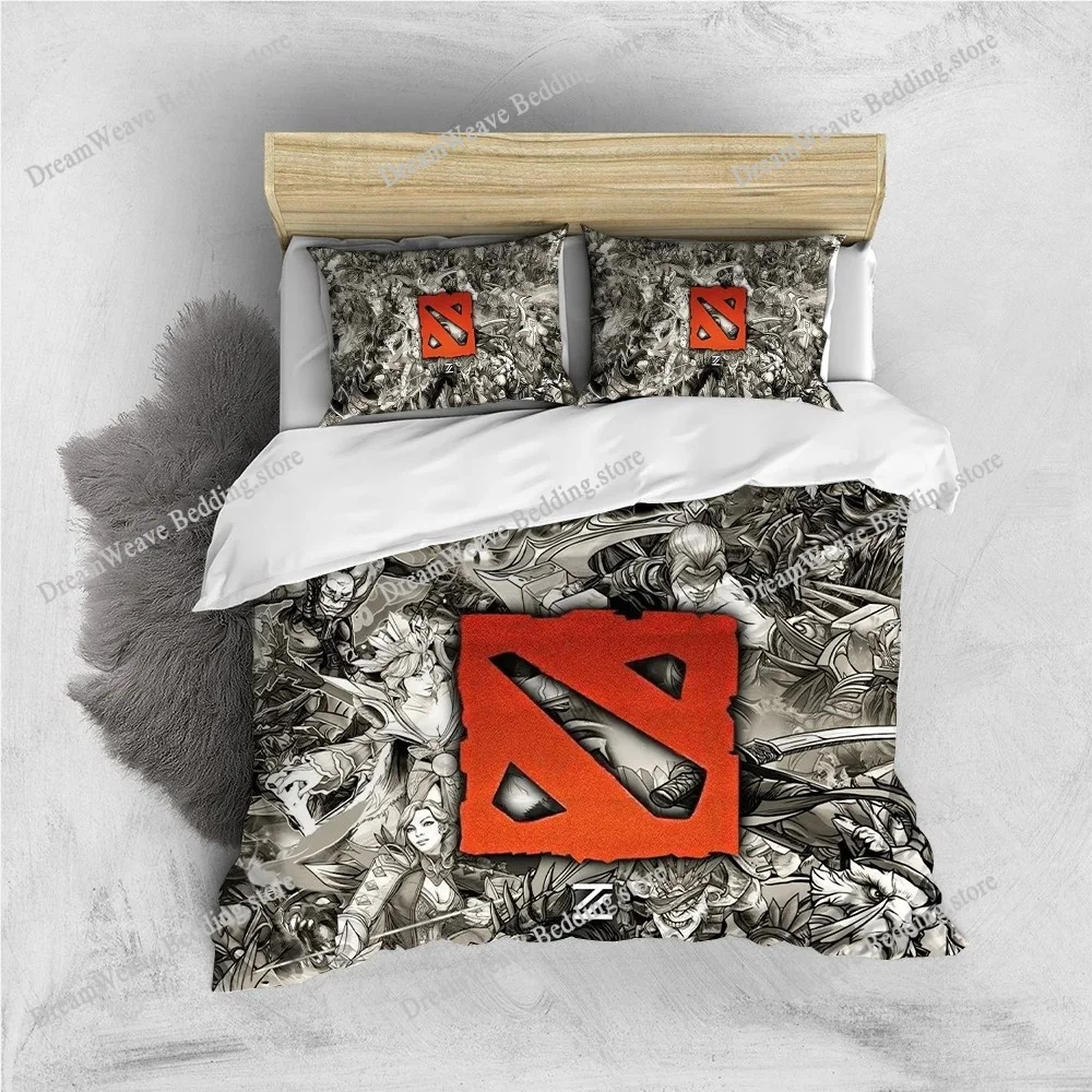 

D-Dota 2 Game Duvet Cover Set Home Style Bedding Soft Laundry Cotton Bed Student Dormitory Gift