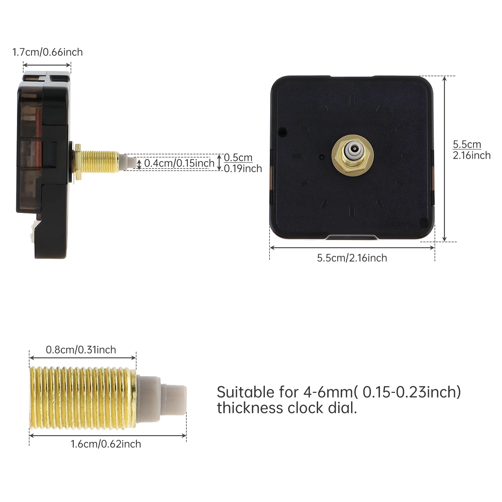 Quarzbatteriebetriebene, leise Wanduhr-Bewegungsmechanismen für Heimwerker/Reparatur, Ersatz von Uhrenteilen