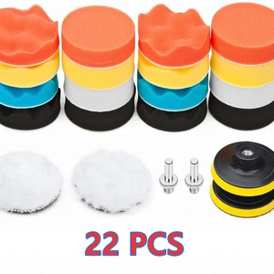 Car Polishing Sponge Pads Kit, Foam Pillow, Buffer Kit, Machine Wax Pads for Auto, Motorcycle, Motorized Vehicle, Remove Scratches 12 Main Sales Polish Kit - №10