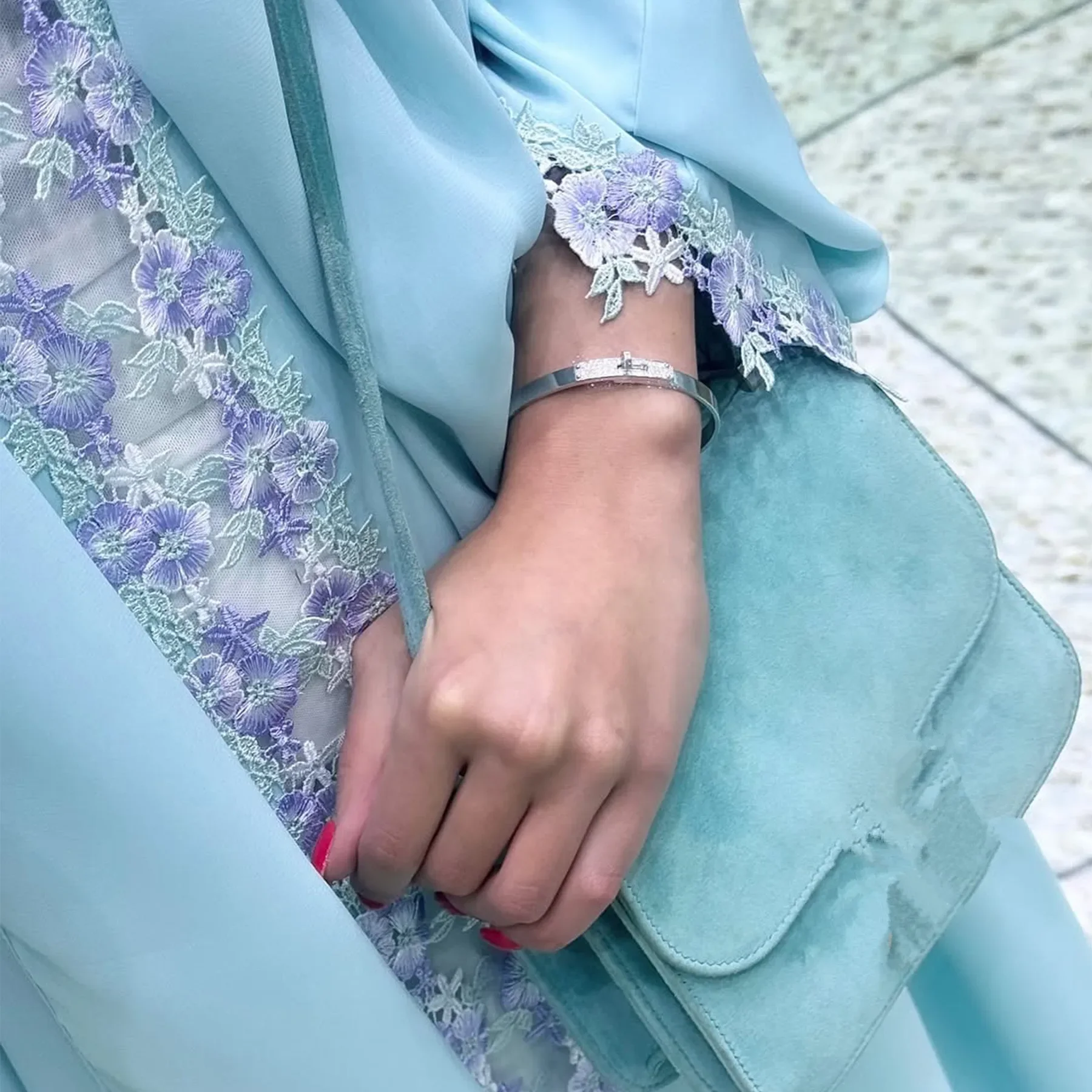 Ramadán Eid Dubai Abaya abierta mujeres musulmanas Vestido bordado Kimono Cardigan Mujer Musulmane Vestido Jalabiya Kebaya caftán Abayas