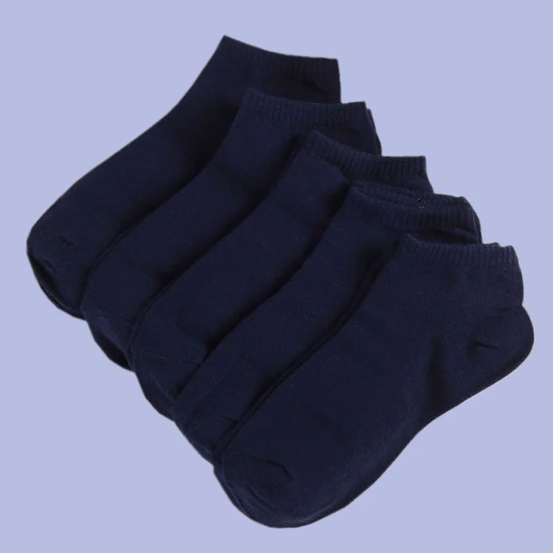 Chaussettes dépistolet antes à tube bas pour hommes, chaussettes courtes décontractées, bouche peu profonde fine, coton, document solide, bateau de sport, été, 5/10 paires