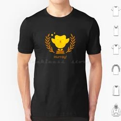 Duolingo Trophy T Shirt Cotton Men Women DIY Print Duolingo Languages Lingo Duo Owl Gold Win Hurray Huray Yellow Win Win Winner