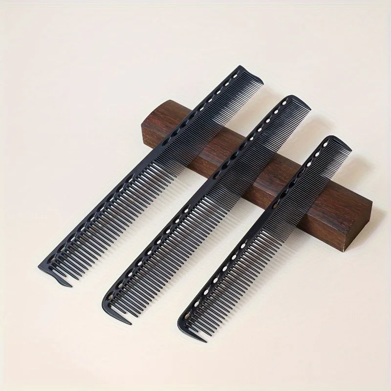 

Anti-Static Carbon Fiber Hair Styling Comb Set - Fine & Medium Teeth, Heat Resistant for All Hair Types, Ideal for Salon