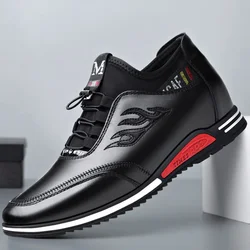 2023 Leather Shoes Men's Breathable Leather Shoes Soft Leather Soft Sole Casual Flat Shoes Men's Business Dress Casual Shoes