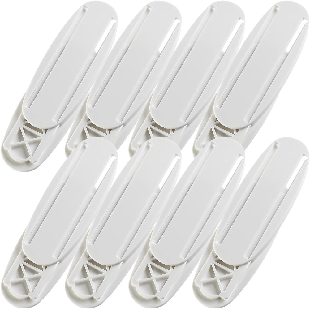 

8 Pcs Power Strip Holder White Adhesive Punch Free Socket Organizer Strong Capacity Wide Use Storage Household