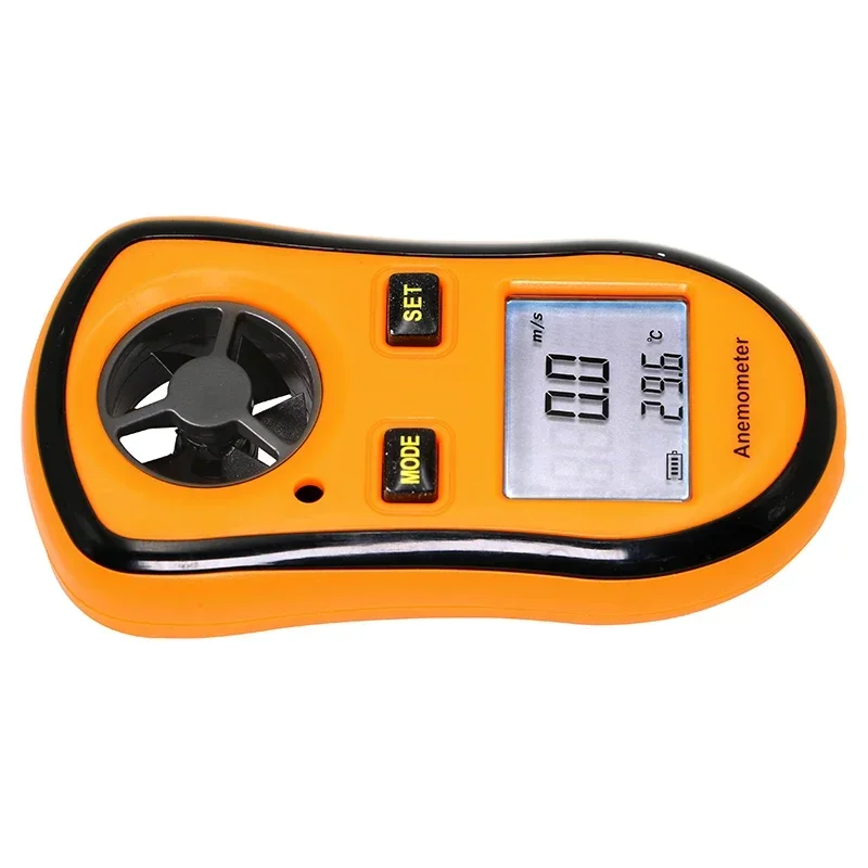 SHAHE Portable Digital Anemometer 0-30m/s Wind Speed Gauge Meter -10- 45C Temperature Tester Thermometer Wind Speed Measurement