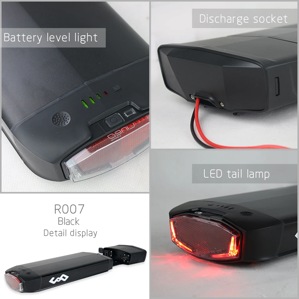 36V 21AH Gepäckträger Ebike Batterie 36V 15AH Lithium Batteria 18650 48V 14Ah für Elektrofahrrad 250W 350W 500W 750W 1000W – Detail 4