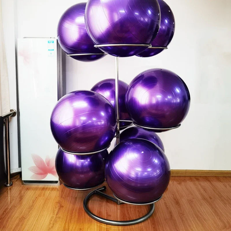 

Steel Pipe Yoga Ball Storage Holders, Multilayer Gym Organization Racks Simple Installation Space Saving Capacity for 9 Balls Gy