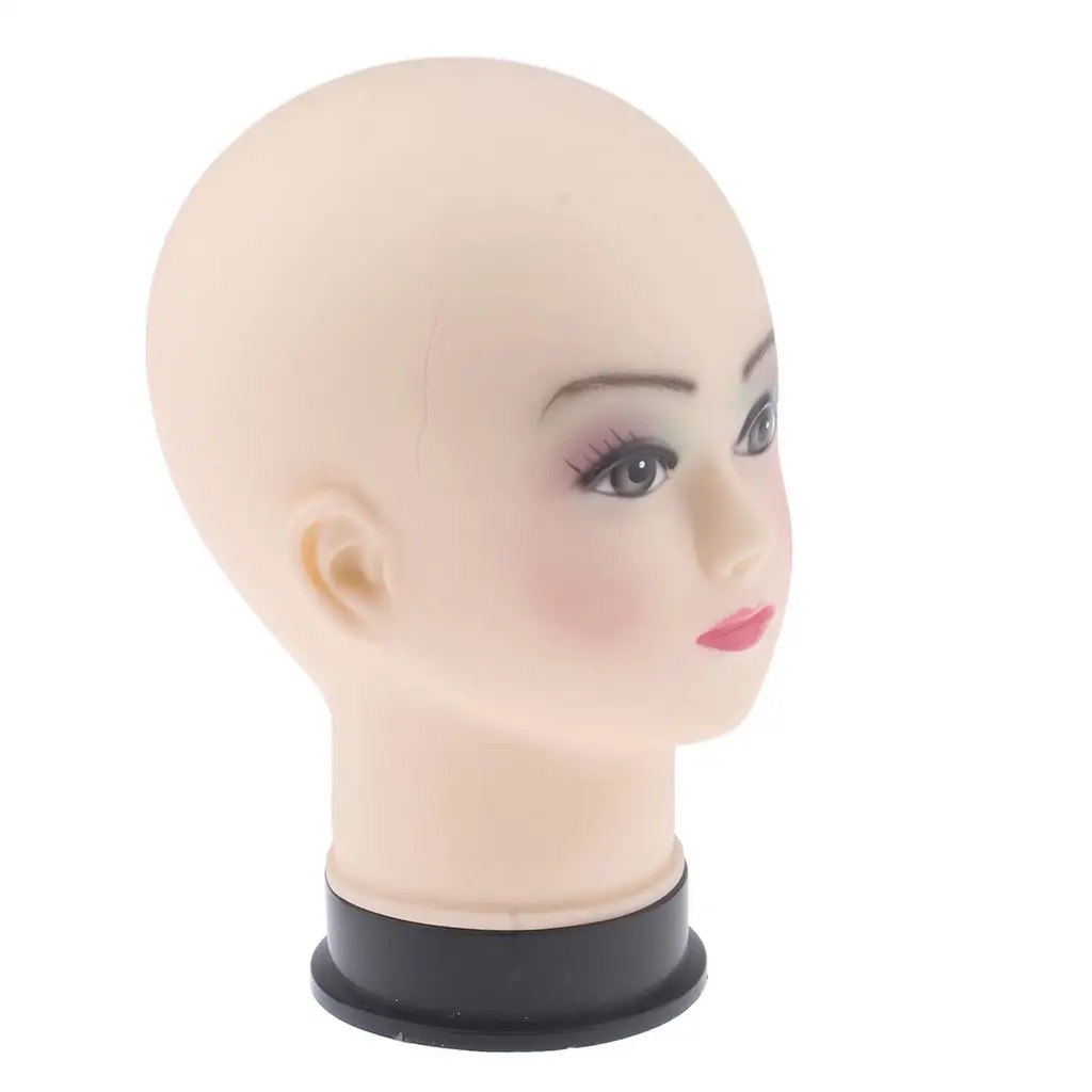 Soft PVC Female Mannequin Head Manikin for Hat Wig Display Holder Stand Rack