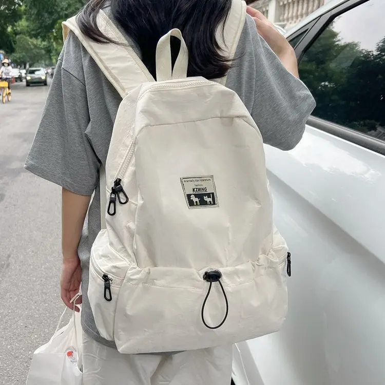 New Light Nylon Women Backpack Female Travel Bag Backpacks Schoolbag For Teenage Girls Solid Color Bookbag Mochila Bookbag