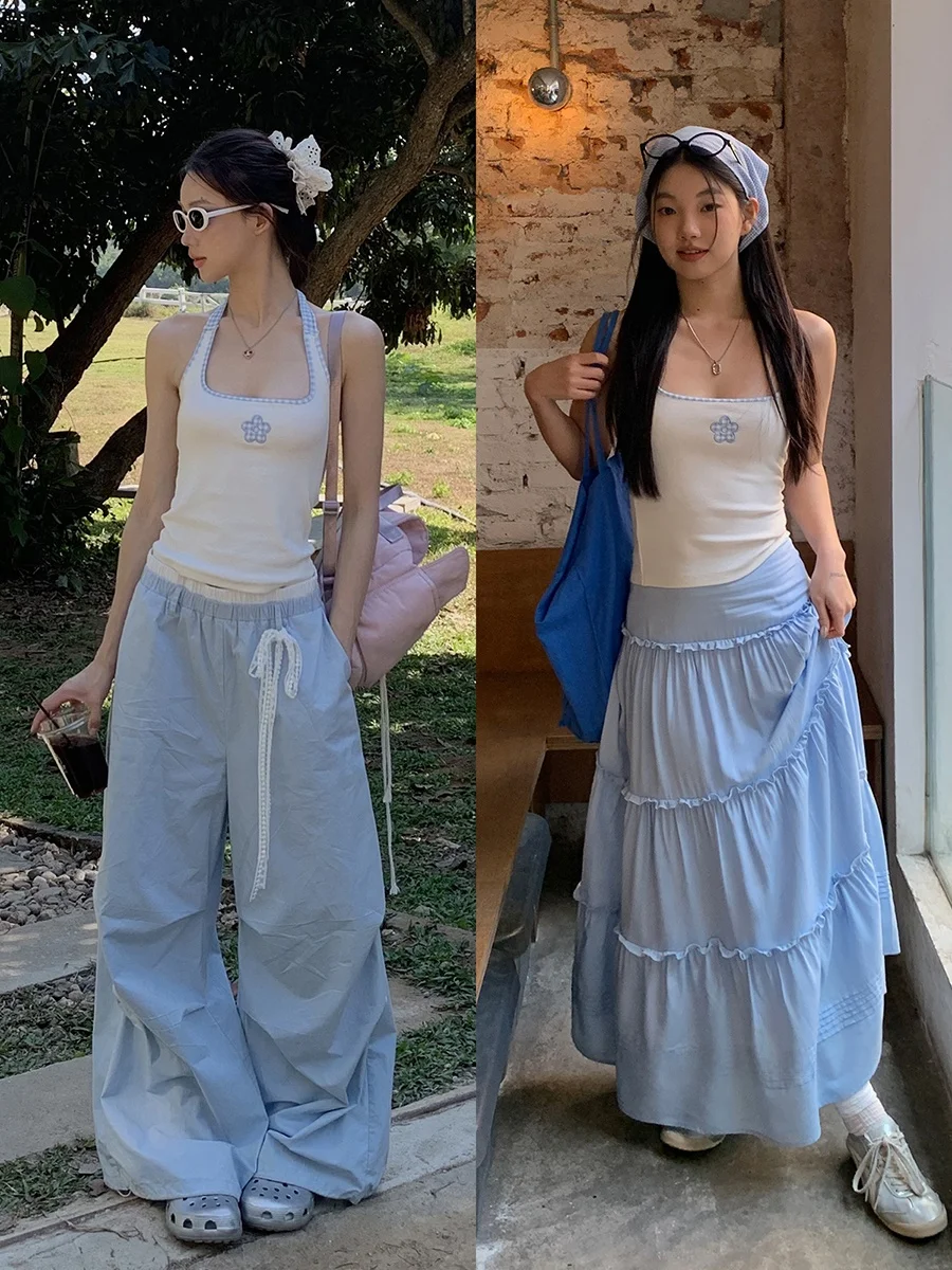 Rote Celebri Gallery Damen-Trägerweste 2025, neue Sommer-Outdoor-Bekleidung, Hot Girl Design oder Svel Ne hängendes Oberteil