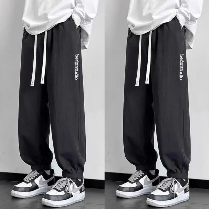 

Japanese Khaki Fashion Loose American Summer Embroidery New Style Work Casual Pants