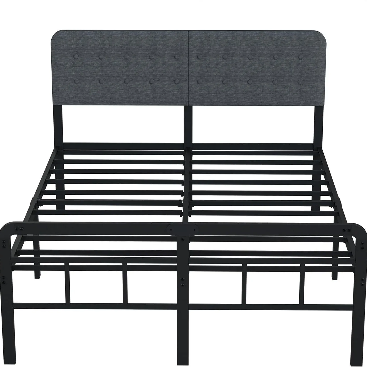 Household Iron Bed Bedroom Furniture Large with Soft Bag Headboard Assembly