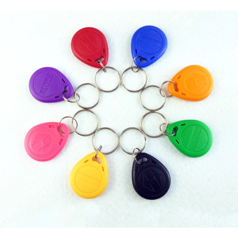 

100pcs/Lot 125KHz Read-Only RFID TK4100 Keyfobs Proximity Smart Secure Door Entry Access Control ID Keychain Token Tag
