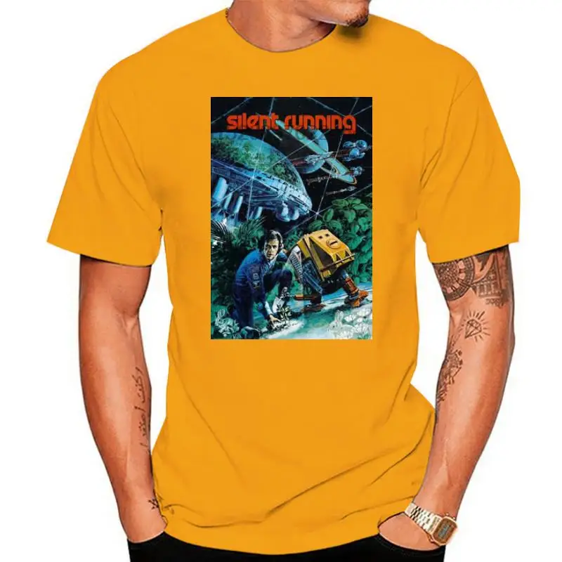 Title: Silent Running 1972 Movie Poster Design T-Shirt by Ameiva Apparel men t shirt