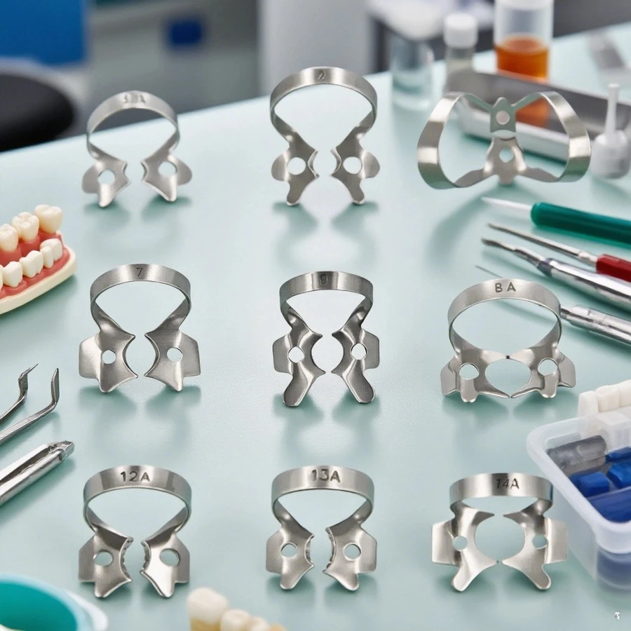 اللبية الترميم حاجز كليب الأسنان المطاط السد المشابك إطار من الاستانلس استيل حامل المولي الأسنان مواد طب الأسنان عن طريق الفم #3