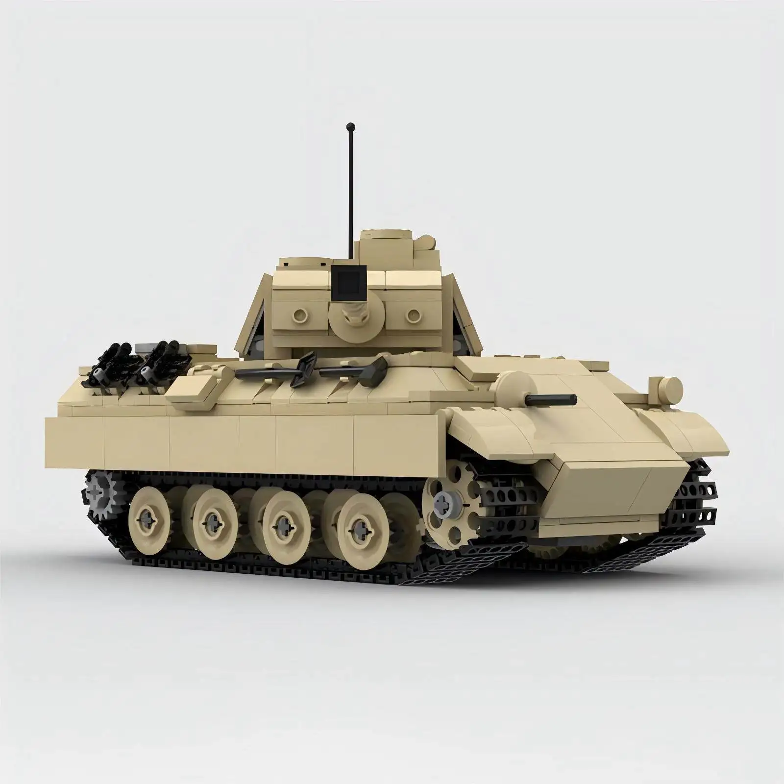 MOC Militär-Kriegsserie Angriffspanzer Baustein-Set Schwarzer Panther Panzermodell Kinder-Bausatz Spielzeug Erwachsenen-Jungen Geburtstagsgeschenke – Detail 1