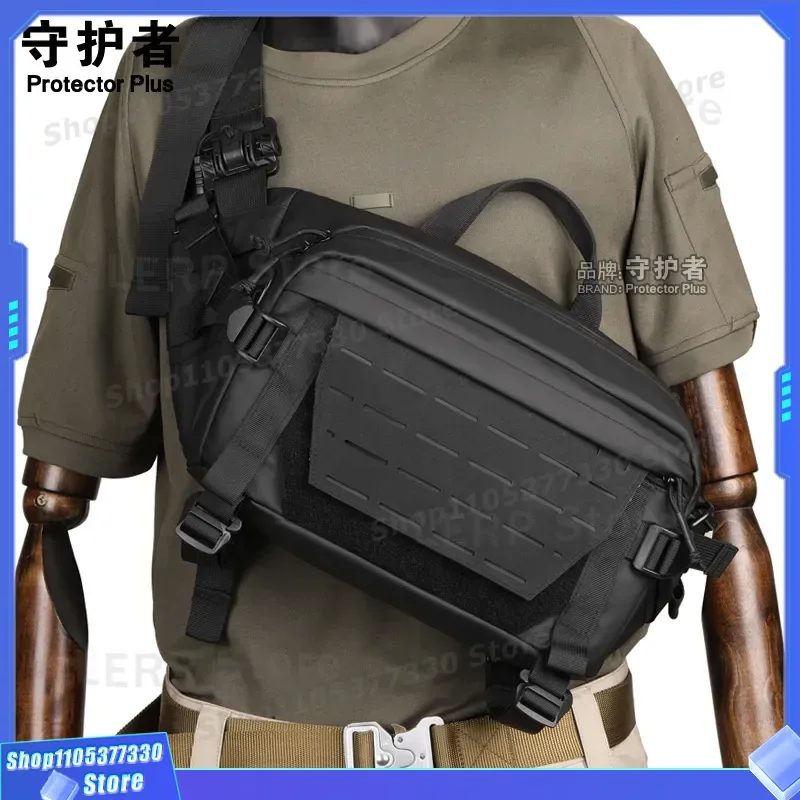 Tactical Military Fanny Pack Outdoor Wear Resistant Messenger Bag Multi Functional Chest Satchel For Men Cross Border