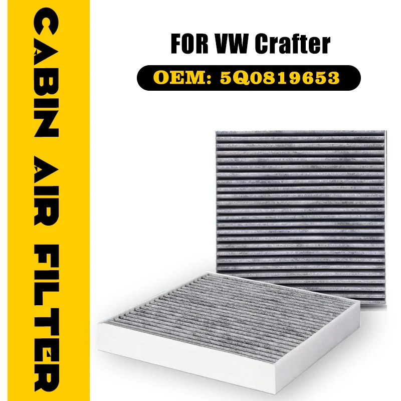 

Car Activated Carbon Air Filter For Volkswagen Crafter E-Crafter 2017-2025 SY SZ 2018 2019 Conditioner Accessories 5Q0 819 653