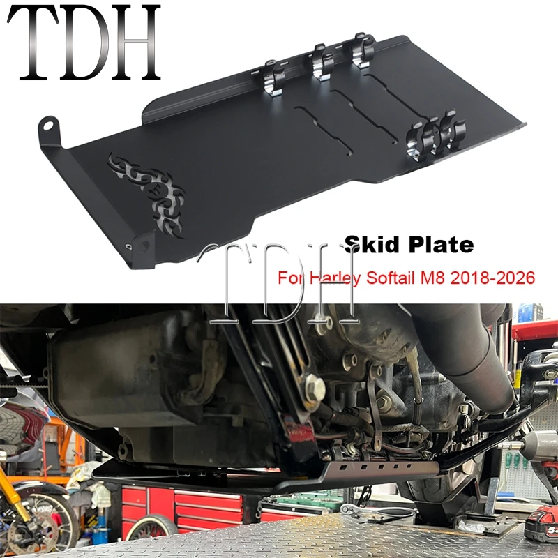 Motorcycle Engine Protection Guard Skid Plate For Harley M8 Softail Deluxe FLDE Slim FLSL FXBB FXBBS FXFB FXFBS FLFB FLFBS 18-26