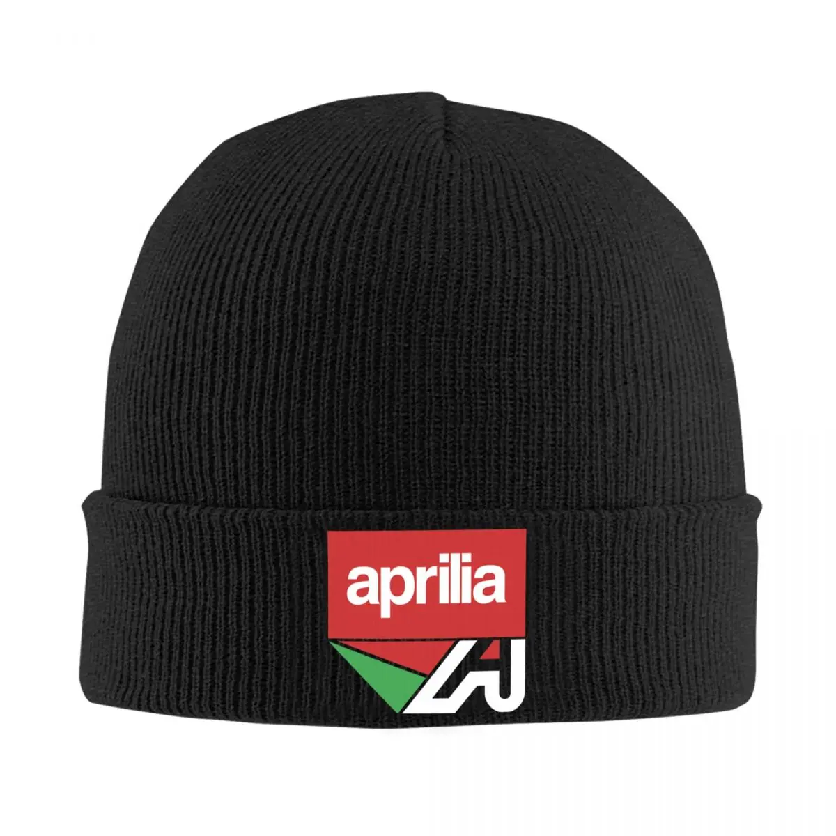 Unisex Rib Knit Cuffed Beanie, Aprilia Racing, Merch, Bonés de malha, Gorros, Skullies, Inverno