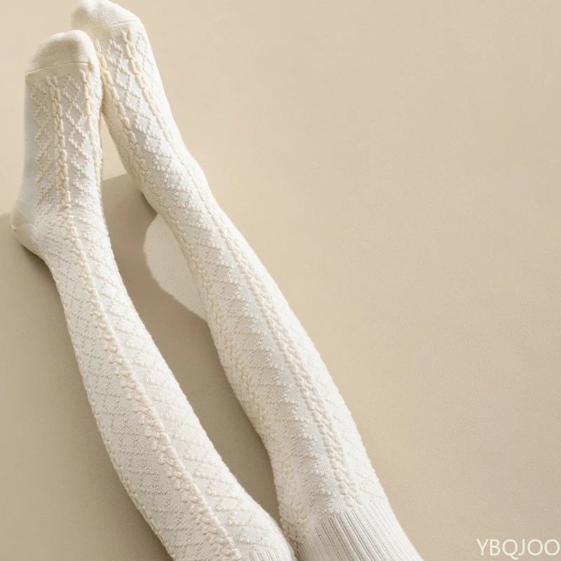 5 пар модных универсальных гольфов, женские удобные длинные носки-трубочки, осенне-зимние толстые теплые высокие носки в стиле ретро