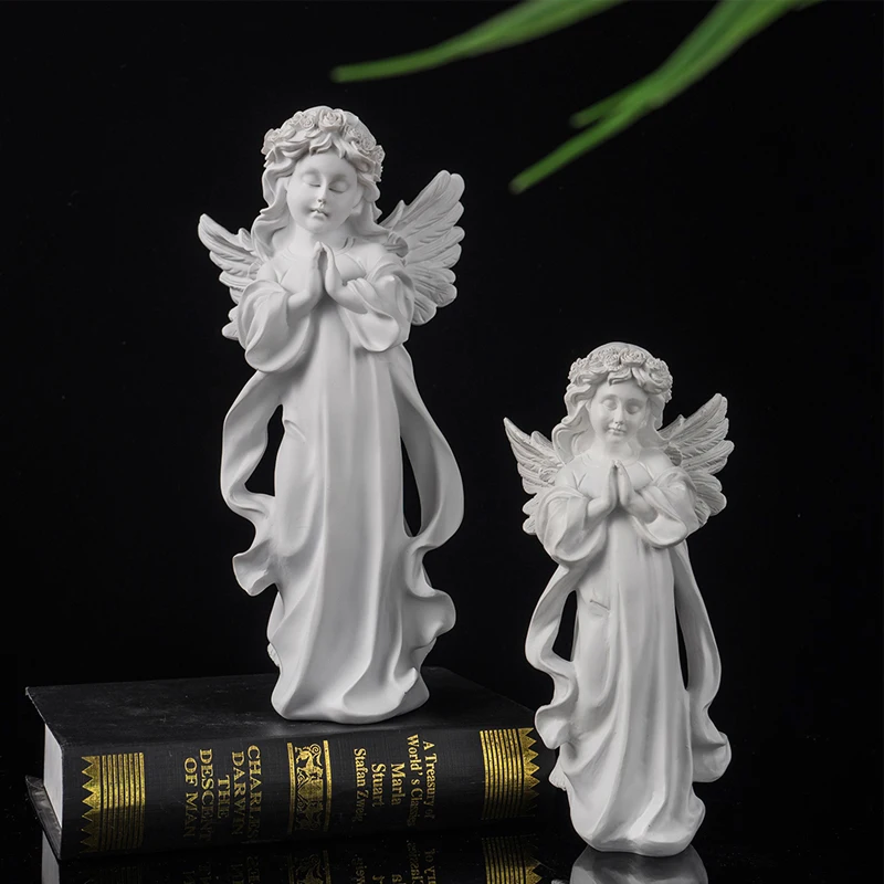 Lovely Prayer Angel Handicraft Sculpture Living room bedroom desktop decorations European style cute angel home ornaments