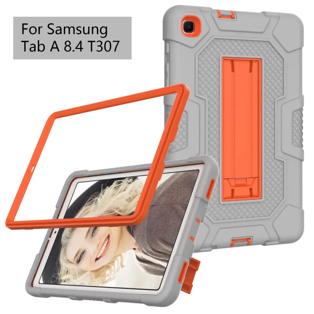 Case For Samsung Galaxy Tab Samsung Tab A7 Lite T220/T225 2021 Cover Non-toxic Kids Safe Robot  Silicone Tablet Case + Film