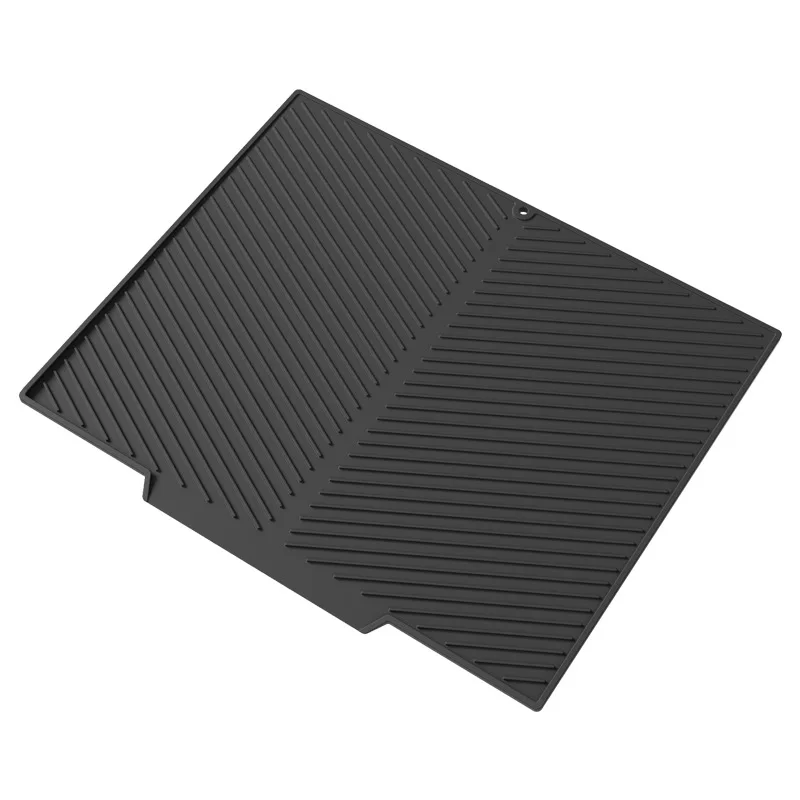 Silicone Slope Drain Mat, Modern and Simple Large Drainage Bowl, Plate and Dish Drying Mat, Funnel Drain Mat,bar Counter Coaster