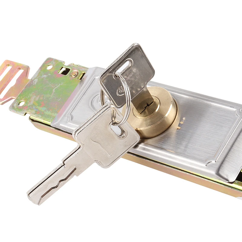 Segurança do obturador do rolo com chave cruz anti-roubo porta do obturador do rolo fechadura da porta instalação médio ou inferior acessórios da persiana