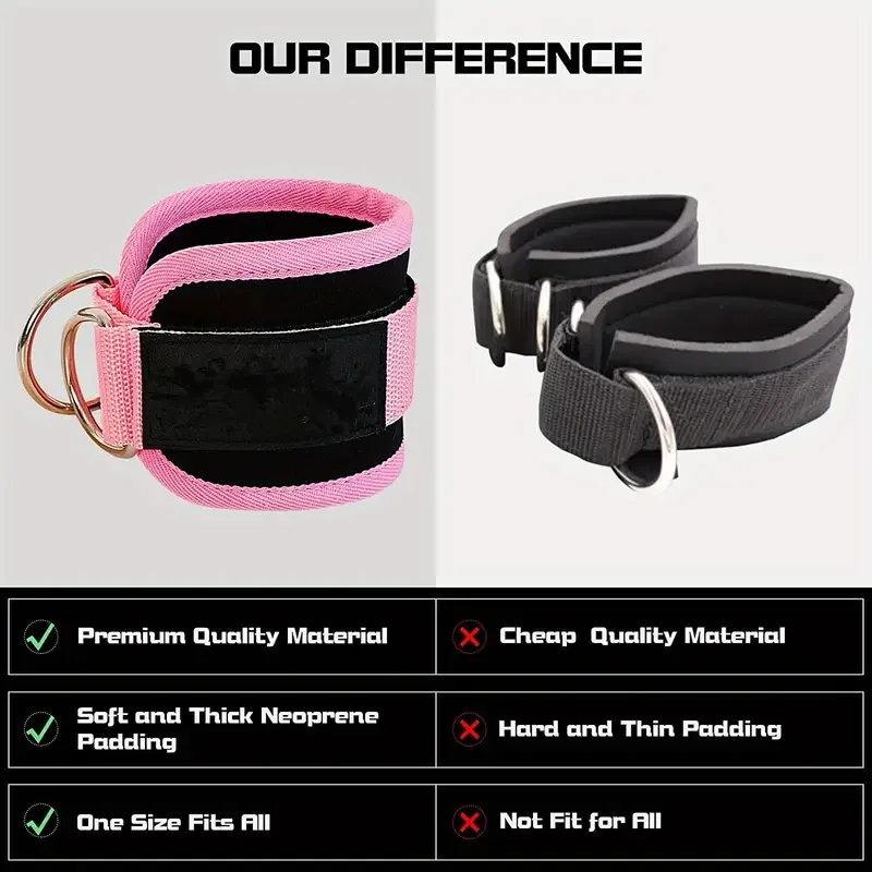 2Pc Fitness Ankle Straps Adjustable Gym Leg Strength Workouts Pulley With Buckle Sports Guard Safety Abductors For Cable Muscle