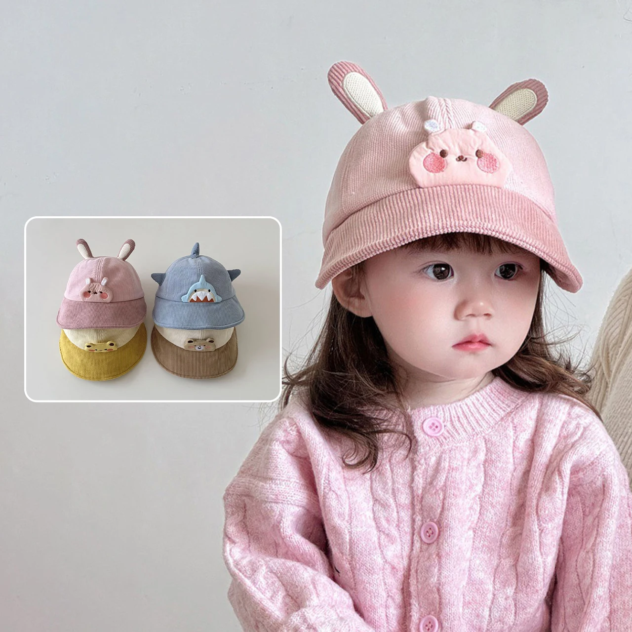 أطفال سروال قصير بلغت ذروتها قبعة لطيف الكرتون الأطفال بطة اللسان قبعة الخريف الشتاء ظلة قناع 8-36 شهر الطفل قبعة بيسبول كبيرة حافة