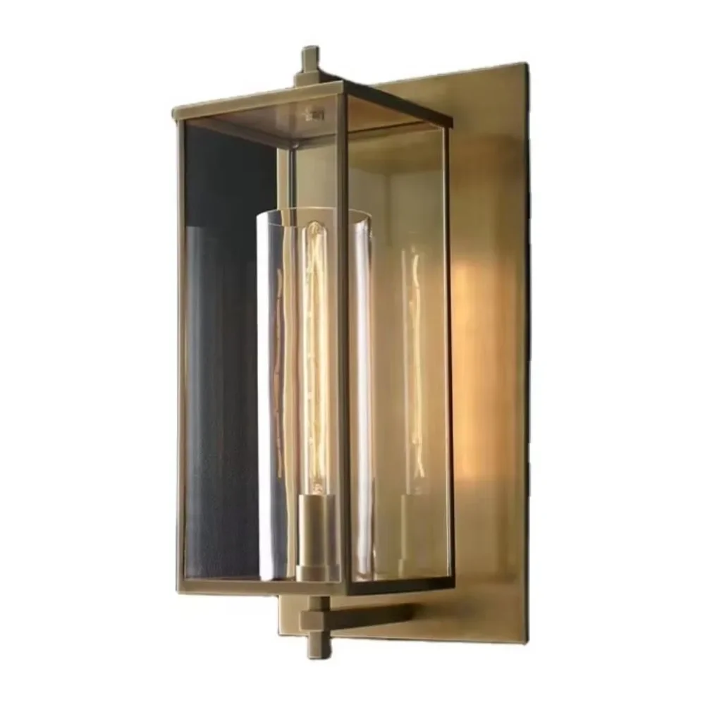

Square Light Emitting Diode Outdoor Wall Light Modern Antique Scones Waterproof Glass Antique Style Outdoor Cylinder Computer