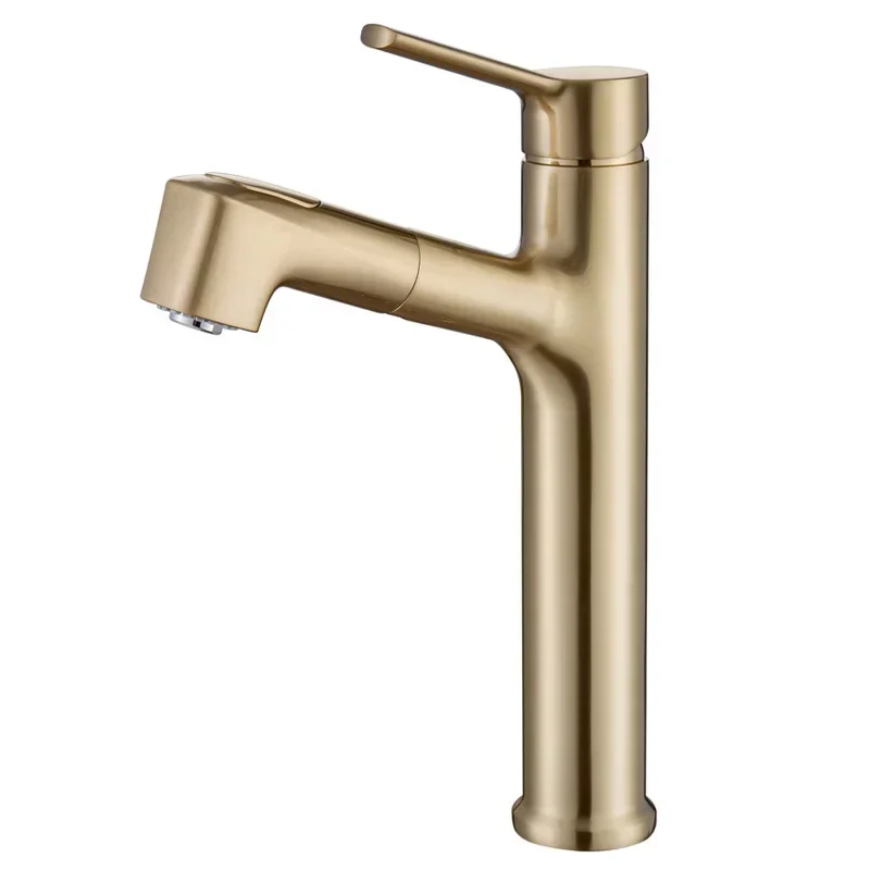 

All copper black faucet, hot and cold wash basin, toilet counter basin, bathroom face wash and pull-out faucet MT2045