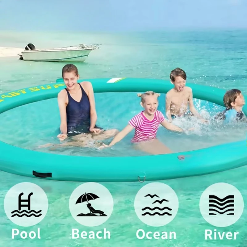 الجملة قطرة غرزة 9ft نفخ دائرة منصة عائمة مستديرة لمتعة المياه في الصيف