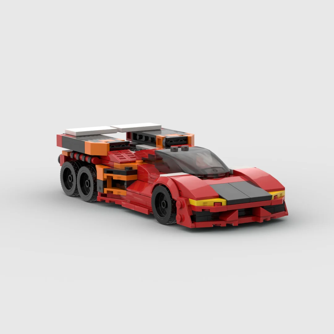 

MOC 363pcs MegaHouse VA Racing Sports Car Vehicle Racer Building Blocks Brick Creative Garage Toys for Boys
